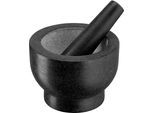 Mörser TEFAL "Jamie Oliver by Tefal", schwarz, B:16cm H:17cm L:16cm Ø:14,5cm, Granit, Mörser, Mörser, einfache Reinigung, robust, für nasse und trockene Zutaten, Granit