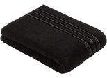 Badetuch VOSSEN "Cult de Luxe", schwarz, B:67cm L:140cm, Walkfrottee, Walkfrottee, Handtücher, Badetuch, mit Glanzbordüre