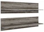 Wandboard KOCHSTATION "KS-Samos", braun (eichefarben vintage), B:100cm H:24cm T:18cm, Holzwerkstoff, Regale, Wandboard, 100 cm breit