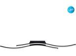 NÄVE LED Deckenleuchte "Onda", schwarz (schwarz, matt), 1, H: 8,5cm, 1 Stk., Leuchten, Deckenlampe, Wandleuchte warmweiß, L: 96cm, 24W, schwarz-matt, IP20, LED Deckenleuchte