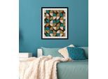 Bild QUEENCE "Roland", bunt (farbe rahmen: schwarz, farbe bild(er): bunt), B:30cm H:40cm, Acrylglas, Holz, Papier, Bilder, Bild, HD Premium Poster-Druck inkl. Holzrahmen