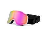 Snowboardbrille YEAZ "Magnet-Ski-Snowboardbrille pink verspiegelt/weiß APEX", weiß, Sportbrillen, Snowboardbrille