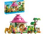 Konstruktions-Spielset PLAYMOBIL "Gemütliches Feenzuhause mit Goldeinhorn und Stall (71838)", bunt, Spielbausteine, Kinder, Kunststoff, Konstruktions-Spielset, Princess Magic; Made in Germany
