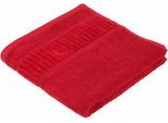 Handtücher GÖZZE "BIO Frottier", rot, B:50cm L:100cm, Walkfrottier, Obermaterial: 100% Baumwolle, Handtücher, Handtücher, im Set, Bio-Baumwolle, Pastell Farben, mit geschorener Bordüre