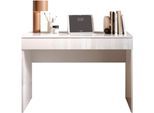 Schreibtisch OTTO HOME "Basic, Computertisch mit 1 Schublade", weiß (weiß hochglanz lack, weiß hochglanz lack, weiß hochglanz lack), B:110cm H:76cm T:50cm, Tische, Schreibtisch, Arbeitstisch, Schminktisch in versch. Farben, Breite 78 oder 110 cm