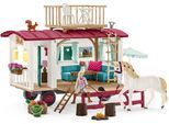 Spielwelt SCHLEICH "HORSE CLUB, Wohnwagen für geheime Club-Treffen (42593)", bunt, Spielfigurenwelten, Kinder, Kunststoff, Spielwelt