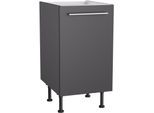 Spülenschrank KOCHSTATION "KS-Bern2", grau (anthrazit, anthrazit), B:45cm H:87cm T:58,4cm, Holzwerkstoff, Schränke, Spülenschrank, Breite 45 cm, 1 Tür