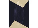 Bild KOMAR "Lotus Theatre", blau (farbe bild(er): blau), B:50cm H:70cm, Holz, Papier, Bilder, Bild, Wandbild zur Dekoration - ohne Rahmen