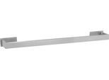 Handtuchstange WENKO "Turbo-Loc Genova", silber (silber matt), B:61cm H:4,4cm T:7,6cm, Edelstahl, Handtuchhalter, Handtuchstange, befestigen ohne Bohren