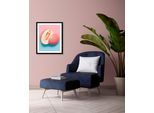 Bild QUEENCE "Bennet", rosa (farbe rahmen: schwarz, farbe bild(er): rosa), B:50cm H:70cm, Acrylglas, Holz, Papier, Bilder, Bild, HD Premium Poster-Druck inkl. Holzrahmen