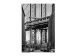 Bild KOMAR "Brooklyn Bridge", bunt (farbe bild(er): bunt), B:50cm H:70cm, Holz, Papier, Bilder, Bild, Wandbild zur Dekoration - ohne Rahmen