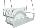 Gartenbank GARDEN PLEASURE "AUGUSTA", weiß, B:130cm H:57cm T:63cm, Holz, Sitzbänke, Gartenbank