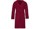 Unisex-Bademantel VOSSEN "Texas, ideal für Sauna & Spa, Hotelbademantel, Morgenmantel" Gr. XS, rot (rubin), L:109cm, Webvelours, Hausmäntel, Unisex-Bademantel, für Damen & Herren