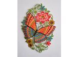 Fensterbild STICKEREIEN PLAUEN "Schmetterling" Gr. 1, bunt, B:20cm H:30cm, Polyester, Fensterbilder, Fensterbild, Hakenaufhängung