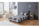 Tagesdecke, schwarz (anthrazit, grau, weiß, schwarz), B:155cm L:225cm, Polyester, WESTFALIA SCHLAFKOMFORT, Tagesdecken, Tagesdecke