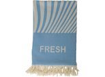 Hamamtuch WEWO FASHION "9850ST", blau (blauwaves), B:100cm L:180cm, Jacquard, Baumwolle, Handtücher, Hamamtuch, Hamamtuch