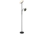 GLOBO LIGHTING LED Deckenfluter "DAVYD", schwarz (schwarz matt), 1 Stk., Leuchten, Stehleuchte, Stehlampe, Leselicht mit Ventilator, Wohnzimmer, LED Deckenfluter
