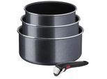 Topf-Set TEFAL "Ingenio XL Force, Topfset abnehmbarer Griff, nicht induktionsgeeignet", blau (graublau), B:22,5cm H:11,5cm L:28,5cm, Töpfe, Topf-Set, stapelbar, platzsparend, Topfset mit Antihaftversiegelung, L15890