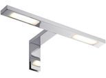 PAULMANN Spiegelleuchte "LED Galeria Spiegel- und Aufschrankleuchte Double Hook 2x3,2W Chrom", grau (chromfarben), 2, H: 8cm, 1 Stk., Leuchten, LED Galeria Spiegel- und Aufschrankleuchte Double Hook 2x3,2W Chrom, Spiegelleuchte