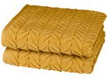 Handtücher ROSS "Sensual 9001", gelb (senf), B:50cm L:100cm, Frottier, Obermaterial: 100% Baumwolle, Handtücher, Handtücher, 100% Baumwolle