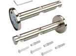 Deckenträger für Gardinenstangen LIEDECO, silber (edelstahlfarben), Ø:1,6cm, Gardinenstangenhalterungen, Deckenträger für Gardinenstangen, für Gardinenstangen Ø 16 mm