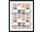 Bild QUEENCE "Punkte", bunt (farbe rahmen: schwarz, farbe bild(er): bunt), B:30cm H:40cm T:3cm, Acrylglas, Holz, Papier, Bilder, Bild, HD Premium Poster-Druck inkl. Holzrahmen