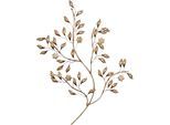Wanddekoobjekt, gold, B:74cm H:98cm T:2,5cm, Metall, HOFMANN LIVING AND MORE, Wanddekoobjekte, Wanddekoobjekt, Zweig aus Metall, Antik Finish