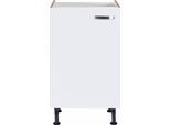 Spülenschrank KOCHSTATION "KS-Cara", weiß (weiß, weiß), B:50cm H:87cm T:58,4cm, Schränke, Spülenschrank, Breite 50 cm