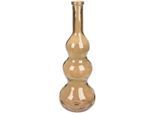 Bodenvase GILDE "Bodenvase bauchig "Balleros" braun", braun, B:26,5cm H:75cm T:26,5cm Ø:26,5cm, Glas, Vasen, Bodenvase