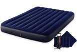 Luftbett INTEX "DURA-BEAM Classic Downy Airbed-Set", blau, Luftbetten, B/H/L: 152cm x 22cm x 203cm, Vinyl, Luftbett, B:152cm H:22cm L:203cm