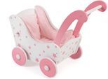 Puppenwagen CHIC2000 "aus Holz", pink (stars pink), Puppenwagen, KinderB:31cm H:45cm T:55cm, Mitteldichte Faserplatte (MDF), Puppenwagen, B:31cm H:45cm T:55cm