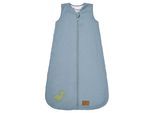 Babyschlafsack STERNTALER "Musselin-Schlafsack 110cm DINO Rexi", Baby, Gr. Blacklist, blau, Obermaterial: 100% Baumwolle CO., Schlafsäcke Babyschlafsack