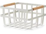 Organizer ZELLER PRESENT, braun (weiß, holzfarben), B:25cm H:17cm T:31,5cm, Bambus, Metall, Aufbewahrungsboxen, Organizer, Aufbewahrungskorb im nordischen Stil
