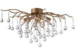 Deckenleuchte PAUL NEUHAUS "ICICLE", grau (messingfarben), Leuchten, 4, 1 Stk., Deckenleuchte, B:60cm L:30cm