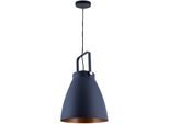 PACO HOME Pendelleuchte "BOONE PD", grau (anthrazit, gold), 1, Ø 39cm H: 58cm, Leuchten, Stehleuchte Modern Wohnzimmer Industrial Scheinwerfer Design E27, Pendelleuchte