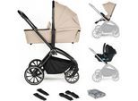 Kombi-Kinderwagen BABYGO "Harmony 3in1", Baby, beige, Aluminium, Polyester, Kinderwagen Kombi-Kinderwagen, inkl. Babyschale mit Adaptern