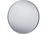 Dekospiegel MIRRORS AND MORE "Britney", schwarz, B:80cm H:80cm T:2,8cm Ø:80cm, Metall, Spiegel, Dekospiegel, Wandspiegel, rund, Ø 80 cm, Metallrahmen