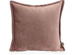 Dekokissen H.O.C.K. "Bonanza", rosa (rosa, unifarben), B:50cm H:10cm L:50cm, Obermaterial: 100% Polyester. Füllung: 100% Polyester, Dekokissen_Sitzkissen_Kissenhüllen, Dekokissen, leicht schimmernd, inkl. Füllung, Bezug mit Reißverschluss abnehmbar