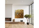 Acrylglasbild QUEENCE "Goldene Schlangenhaut", gold (farbe rahmen: ohne rahmen), B:50cm H:50cm T:1,5cm, Acrylglas, Bilder, Acrylglasbild, HD Premium Kunstdruck in Galeriequalität