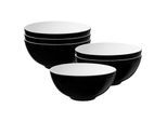 Schale SELTMANN WEIDEN "Schüsseln Life Fashion ø 21 cm 6er Set", schwarz (glamorous schwarz), L:21,2cm, Schüsseln, Schale