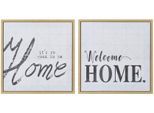 Bild mit Rahmen CREATIV HOME "Deko-Bild HOME", farbe rahmen: natur, farbe bild(er): schwarz, B:50cm H:50cm T:2,5cm, Bilder, Bild mit Rahmen, in quadratischer Ausführung