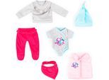 Puppenkleidung BAYER "Hose/Weste 38-42 cm", pink (pink, grau), Puppenkleidung, Baby, Puppenkleidung