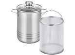 Spargeltopf ELO BASIC "Brillant", silber (silberfarben), H:21cm Ø:16cm, Töpfe, Spargeltopf, Ø 16 cm, Induktion