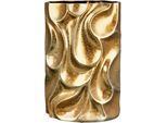 Tischvase CASABLANCA BY GILDE "Relief, Höhe ca. 36 cm, mit Dellen-Struktur", gold (goldfarben), B:25cm H:36cm T:14cm, Keramik, Vasen, Tischvase, dekorative Vase aus Keramik, Blumenvase
