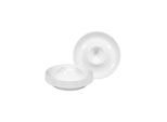 Eierbecher SELTMANN WEIDEN "Eierbecher mit Ablage Rondo/Liane ø 12,5 cm 6er Set weiß", weiß, Porzellan, Eierbecher, Eierbecher
