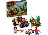 Konstruktionsspielsteine LEGO "Raptor: Verfolgungsjagd mit dem Geländewagen (76972)", bunt, Spielbausteine, Kinder, Kunststoff, Konstruktionsspielsteine, LEGO Jurassic World; Made in Europe