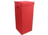 Faltbox VCM "Wäschekorb Wäschebox Stoffbox mit Deckel Dreso L", rot, Aufbewahrungsboxen, Faltbox