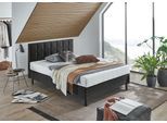 Boxbett "Nikola", grau (anthrazit), B:122cm L:210cm, ATLANTIC HOME COLLECTION, Komplettbetten, Boxbett, Massivholzfüßen, mit / ohne Matratze, in H2 und H3 erhältlich