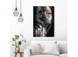 Wandbild REINDERS "Goldene Hand", gold (farbe bild(er): goldfarben), B:60cm H:90cm T:2cm, Holzwerkstoff, Bilder, Wandbild