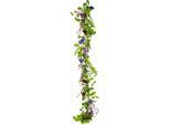 Kunstblume I.GE.A. "Blütenranke", lila (violett), B:18cm H:150cm L:10cm, Obermaterial: 80% Polyester, 20% Kunststoff, Kunstpflanzen, Kunstblume, Blumenranke Stiefmütterchenranke Girlande EfeuRaum Wand Hochzeit